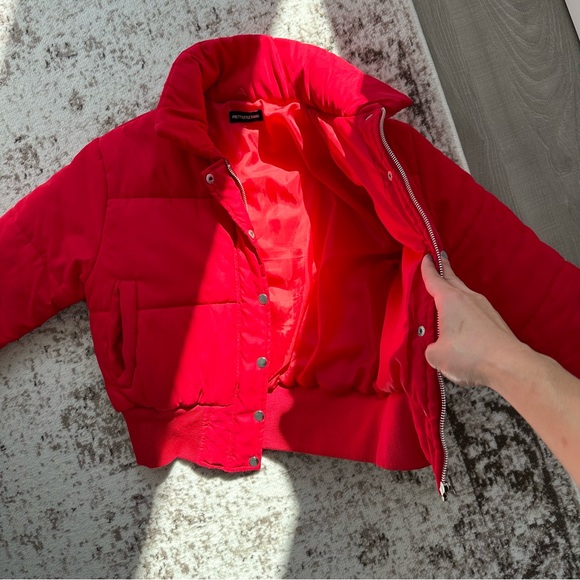 PLT Cropped Red Puffer - Picture 2 of 3